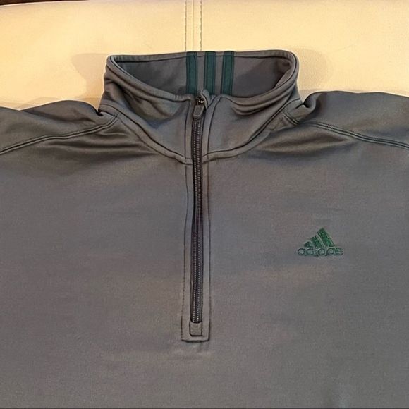 Adidas Long Sleeve Therma Fleece mens Training Running Sweater Zip Up Jacket XL - Picture 2 of 10